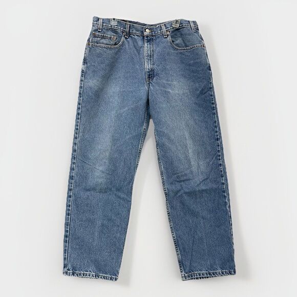 Vintage Levis 550 Jeans Men's 38x30 Relaxed Fit Straight Leg Blue Denim - Picture 2 of 16